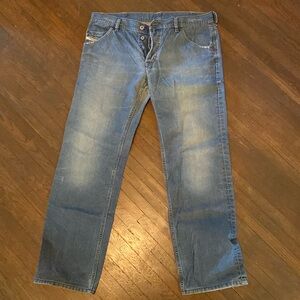 Size 36. Medium blue. Light wear.